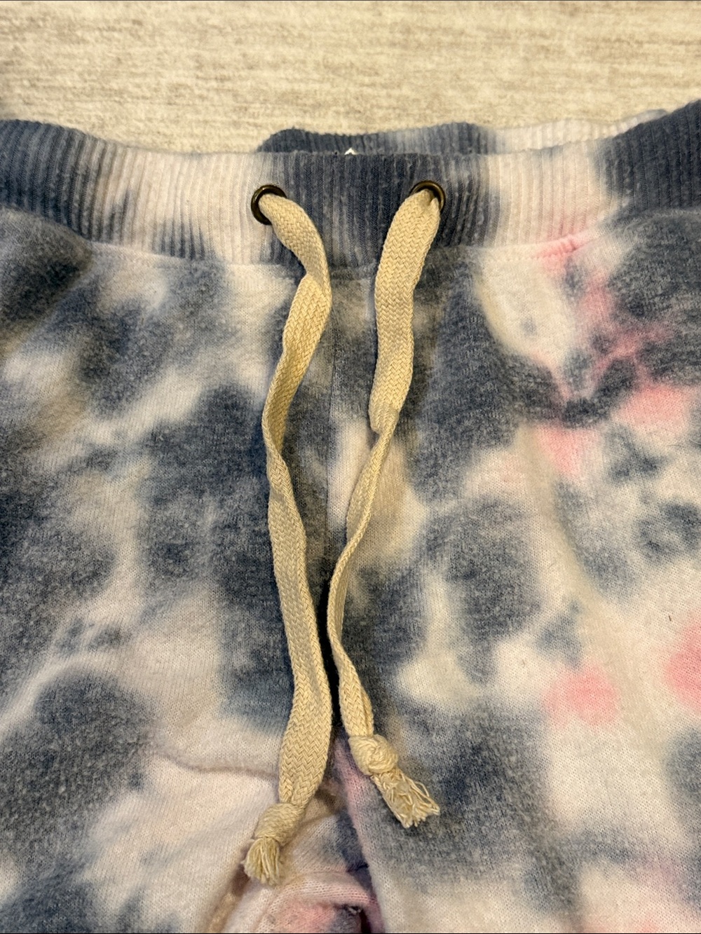 Women’s joggers - Tie-Dye Fleece Jogger Pants - Pink & Gray size medium - Picture 8 of 10